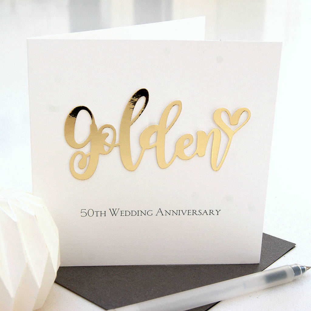 50th Golden Wedding Anniversary Card, 1 of 6