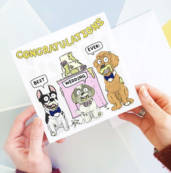 Funny Wedding Congratulations Dog Card, 3 of 5