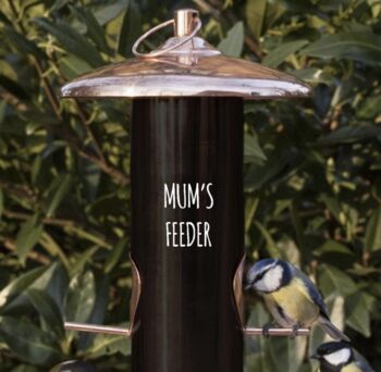 Personalised Black And Copper Bird Feeder, 3 of 4