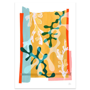 Abstract Seaweed Colour Block Print, 3 of 7