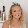 'Bride' Hen Party Colourful Floral Crown, thumbnail 1 of 6