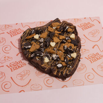 Vegan Valentines Loaded Brownie Or Cookie Heart, 2 of 2