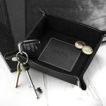 Personalised Dad's Luxury Black Valet Tray, 7 of 12