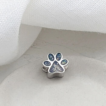 Memorial Ashes Pawprint Charm Bead, 2 of 6