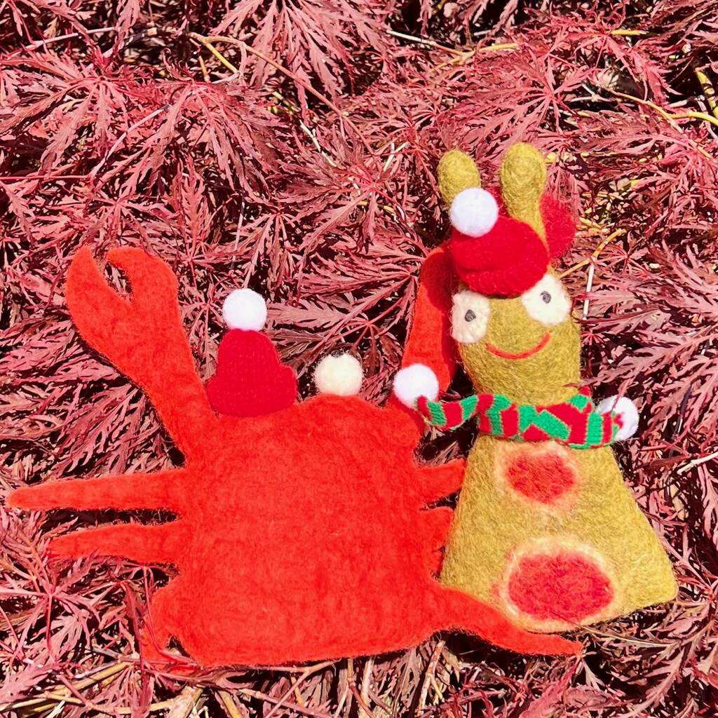 Animal Christmas Tree Toppers Handmade In Felt By Tales From The Earth