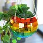 Rainbow Disco Ball Hanging Planter, thumbnail 2 of 2