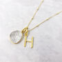 Gold Plated Herkimer Diamond Crystal Initial Necklace, thumbnail 1 of 6