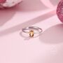 Sterling Silver Natural Citrine Oval Ring, thumbnail 6 of 11