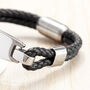 Personalised Men's Leather ID Bracelet, thumbnail 5 of 10
