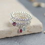 Beaded Stretch Birthstone Charm Ring, thumbnail 4 of 12