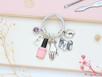 Nail Technician Personalised Keyring Nail Tech Thank You, 7 of 11