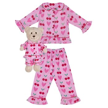 Ma Cherie Girls Pyjama Set With Matching Teddy Bear, 3 of 3