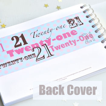 Personalised 21st Birthday Guest Book, 6 of 11