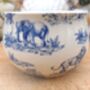 Open Sugar Bowl In Blue Safari Design, thumbnail 4 of 7
