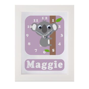 Personalised Children's Koala Clock, 8 of 9