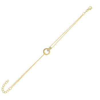 Jewelled Interlink Bracelet Sterling Silver In Gold, 3 of 7