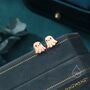 Sterling Silver Super Cute Little Ghost Stud Earrings, thumbnail 4 of 12