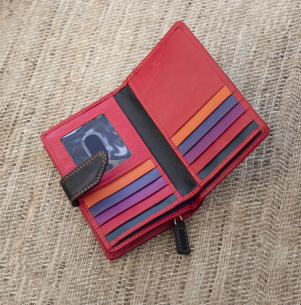 Long Fringe Wallet in Soft Leather - Jewelry Lady Red River