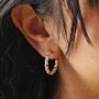 Rainbow Enamel Twist Hoop Earrings In Gold Plating, thumbnail 1 of 7