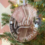 Personalised 'Nice List' Santa Stamp Christmas Tree Decoration, thumbnail 7 of 9