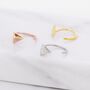 Sterling Silver Tiny Triangle Huggie Hoop Earrings, thumbnail 2 of 12