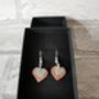 Handmade Copper Aluminium Heart Dangle Earrings, thumbnail 2 of 7