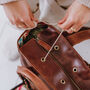 Leather Knitting And Crochet Project Bag, thumbnail 3 of 6