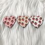 Pink Strawberries Heart Coaster, thumbnail 1 of 4