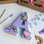 Personalised Paint Your Own Unicorn Wooden Letter, thumbnail 1 of 7
