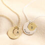 Personalised Crescent Moon Disc Pendant Necklace, thumbnail 1 of 6