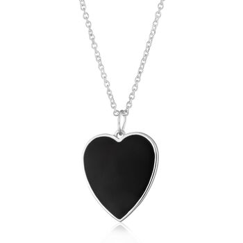 Black Heart Necklace With Slider Clasp, 7 of 7