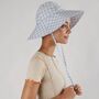 Alix Gingham Soft Sun Packable Hat Colour Options, thumbnail 4 of 6