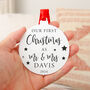 Personalised New Couple Christmas Tree Bauble, thumbnail 1 of 5