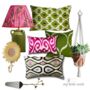 Green And Pink Velvet Rectangular Cushion Cover, thumbnail 2 of 4