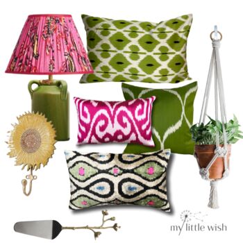 Green And Pink Velvet Rectangular Cushion Cover, 2 of 4