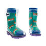 Squelch Transparent Wellies And Three Sock Set Fox, thumbnail 7 of 7