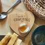 Personalised Cracking Dad Heart Egg Cup, thumbnail 1 of 2