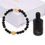 Aromatherapy Black Onyx Bracelet With Mystic Aura Essential Oil Set, thumbnail 3 of 5