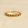 Emerald Green Birthstone Ring Art Deco Jewellery, thumbnail 1 of 6