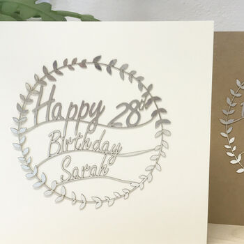 Personalised Age Birthday Garland Card, 8 of 11