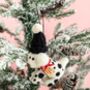 Personalised Spotty Felt Dog Christmas Tree Decoration, thumbnail 1 of 5