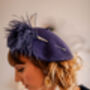 Navy Beret With Optional Veil And Accessories, thumbnail 5 of 12