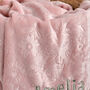 Personalised Dusty Pink Floral Blanket, thumbnail 5 of 6