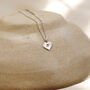 Tiny Heart Personalised Initial Necklace Silver Or Gold, thumbnail 3 of 7