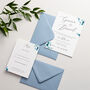 Blue Eucalyptus Wedding Invitation Suite, thumbnail 2 of 7