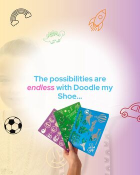 Doodle My Shoe, Customise Your Own Trainers! The UK 'S 1st Doodle And Wash Kids Shoes/ Trainers! Includes Free Stencils, 8 of 9