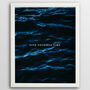 Personalised Quote Print On Deep Blue Ocean Background, thumbnail 4 of 4