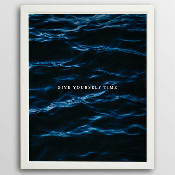 Personalised Quote Print On Deep Blue Ocean Background, 4 of 4