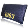 Birthday Year Personalised Gift Sequin Clutch Handbag, thumbnail 3 of 6