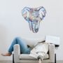 Majestic Metal Elephant Art Home Wall Decor, thumbnail 6 of 10